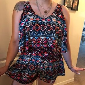 Multicolor Boho Playsuit